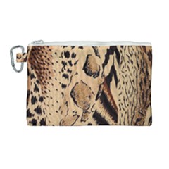 Animal-pattern-design-print-texture Canvas Cosmetic Bag (large)