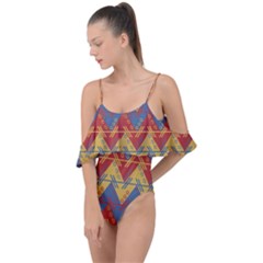 Aztec Drape Piece Swimsuit by nate14shop