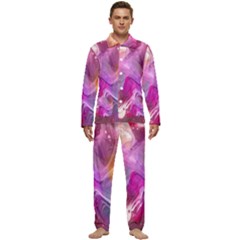 Background-color Men s Long Sleeve Velvet Pocket Pajamas Set by nate14shop