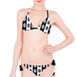 Black-and-white-flower-pattern-by-zebra-stripes-seamless-floral-for-printing-wall-textile-free-vecto Classic Bikini Set