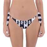 Black-and-white-flower-pattern-by-zebra-stripes-seamless-floral-for-printing-wall-textile-free-vecto Reversible Bikini Bottom