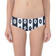 Black-and-white-flower-pattern-by-zebra-stripes-seamless-floral-for-printing-wall-textile-free-vecto Classic Bikini Bottoms by nate14shop