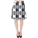 Black-and-white-flower-pattern-by-zebra-stripes-seamless-floral-for-printing-wall-textile-free-vecto Velvet High Waist Skirt