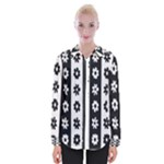 Black-and-white-flower-pattern-by-zebra-stripes-seamless-floral-for-printing-wall-textile-free-vecto Womens Long Sleeve Shirt