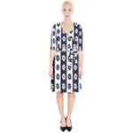 Black-and-white-flower-pattern-by-zebra-stripes-seamless-floral-for-printing-wall-textile-free-vecto Wrap Up Cocktail Dress