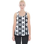Black-and-white-flower-pattern-by-zebra-stripes-seamless-floral-for-printing-wall-textile-free-vecto Piece Up Tank Top