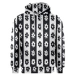 Black-and-white-flower-pattern-by-zebra-stripes-seamless-floral-for-printing-wall-textile-free-vecto Men s Overhead Hoodie