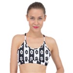 Black-and-white-flower-pattern-by-zebra-stripes-seamless-floral-for-printing-wall-textile-free-vecto Basic Training Sports Bra