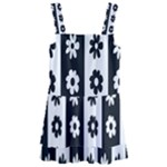 Black-and-white-flower-pattern-by-zebra-stripes-seamless-floral-for-printing-wall-textile-free-vecto Kids  Layered Skirt Swimsuit