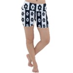 Black-and-white-flower-pattern-by-zebra-stripes-seamless-floral-for-printing-wall-textile-free-vecto Lightweight Velour Yoga Shorts
