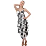 Black-and-white-flower-pattern-by-zebra-stripes-seamless-floral-for-printing-wall-textile-free-vecto Layered Bottom Dress