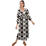 Black-and-white-flower-pattern-by-zebra-stripes-seamless-floral-for-printing-wall-textile-free-vecto Grecian Style  Maxi Dress