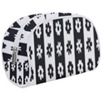 Black-and-white-flower-pattern-by-zebra-stripes-seamless-floral-for-printing-wall-textile-free-vecto Make Up Case (Medium)