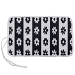 Black-and-white-flower-pattern-by-zebra-stripes-seamless-floral-for-printing-wall-textile-free-vecto Pen Storage Case (L)
