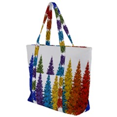 Christmas-002 Zip Up Canvas Bag by nate14shop