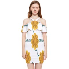 Easter Shoulder Frill Bodycon Summer Dress by nate14shop