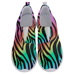 Rainbow Zebra Stripes No Lace Lightweight Shoes by nate14shop