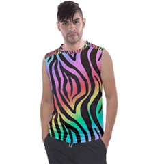 Rainbow Zebra Stripes Men s Regular Tank Top by nate14shop