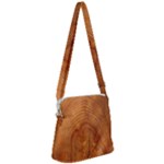 Annual Rings Tree Wood Zipper Messenger Bag