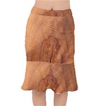 Annual Rings Tree Wood Short Mermaid Skirt