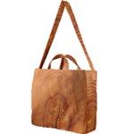 Annual Rings Tree Wood Square Shoulder Tote Bag