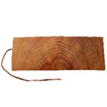 Annual Rings Tree Wood Roll Up Canvas Pencil Holder (S)