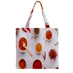 Masala Spices Food Zipper Grocery Tote Bag by artworkshop