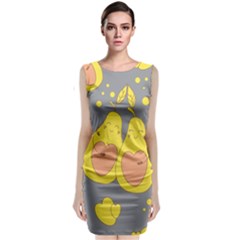 Avocado-yellow Classic Sleeveless Midi Dress by nate14shop