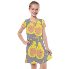 Avocado-yellow Kids  Cross Web Dress by nate14shop