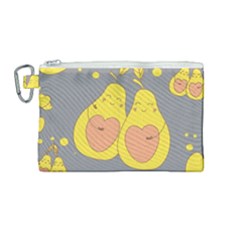 Avocado-yellow Canvas Cosmetic Bag (medium) by nate14shop