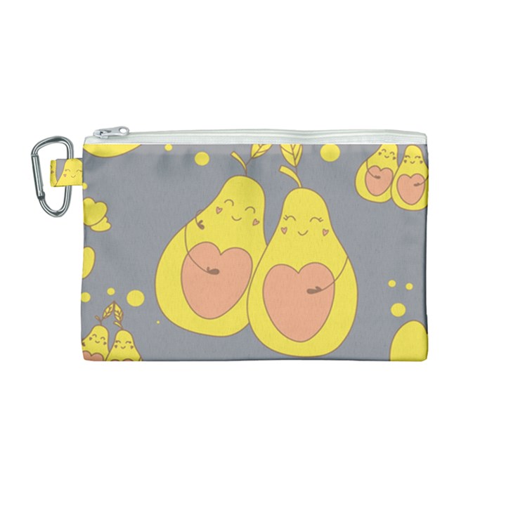 Avocado-yellow Canvas Cosmetic Bag (Medium)