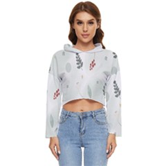Background-white Abstrack Women s Lightweight Cropped Hoodie by nate14shop