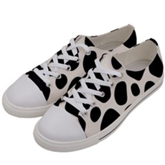Leoperd-white-black Background Women s Low Top Canvas Sneakers by nate14shop