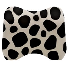 Leoperd-white-black Background Velour Head Support Cushion by nate14shop