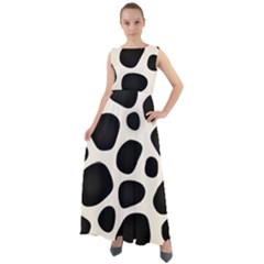 Leoperd-white-black Background Chiffon Mesh Boho Maxi Dress by nate14shop