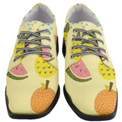 Graphic-fruit Women Heeled Oxford Shoes by nate14shop
