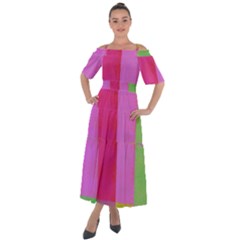 Paper-calor Shoulder Straps Boho Maxi Dress  by nate14shop