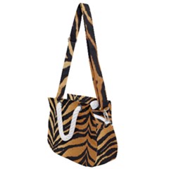 Greenhouse-fabrics-tiger-stripes Rope Handles Shoulder Strap Bag by nate14shop