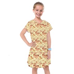 Hot-dog-pizza Kids  Drop Waist Dress by nate14shop