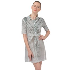 Architecture Building Belted Shirt Dress