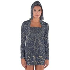 Nature Twigs Long Sleeve Hooded T-shirt by artworkshop