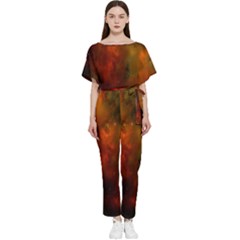 Space Science Batwing Lightweight Chiffon Jumpsuit by artworkshop