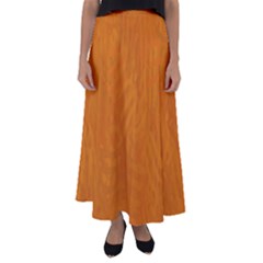 Orange Flared Maxi Skirt by nate14shop