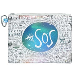 5 Seconds Of Summer Collage Quotes Canvas Cosmetic Bag (xxl) by nate14shop