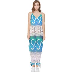 5 Seconds Of Summer Collage Quotes Sleeveless Tie Ankle Chiffon Jumpsuit by nate14shop