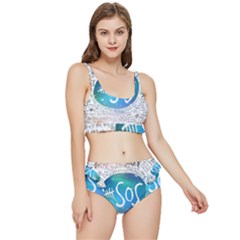 5 Seconds Of Summer Collage Quotes Frilly Bikini Set by nate14shop