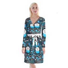 The Fault In Our Stars Collage Long Sleeve Velvet Front Wrap Dress by nate14shop