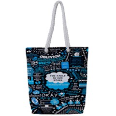 The Fault In Our Stars Collage Full Print Rope Handle Tote (small) by nate14shop