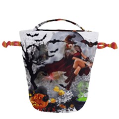 Halloween Drawstring Bucket Bag by Jancukart