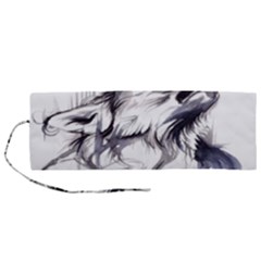 Tattoo-ink-flash-drawing-wolf Roll Up Canvas Pencil Holder (m) by Jancukart